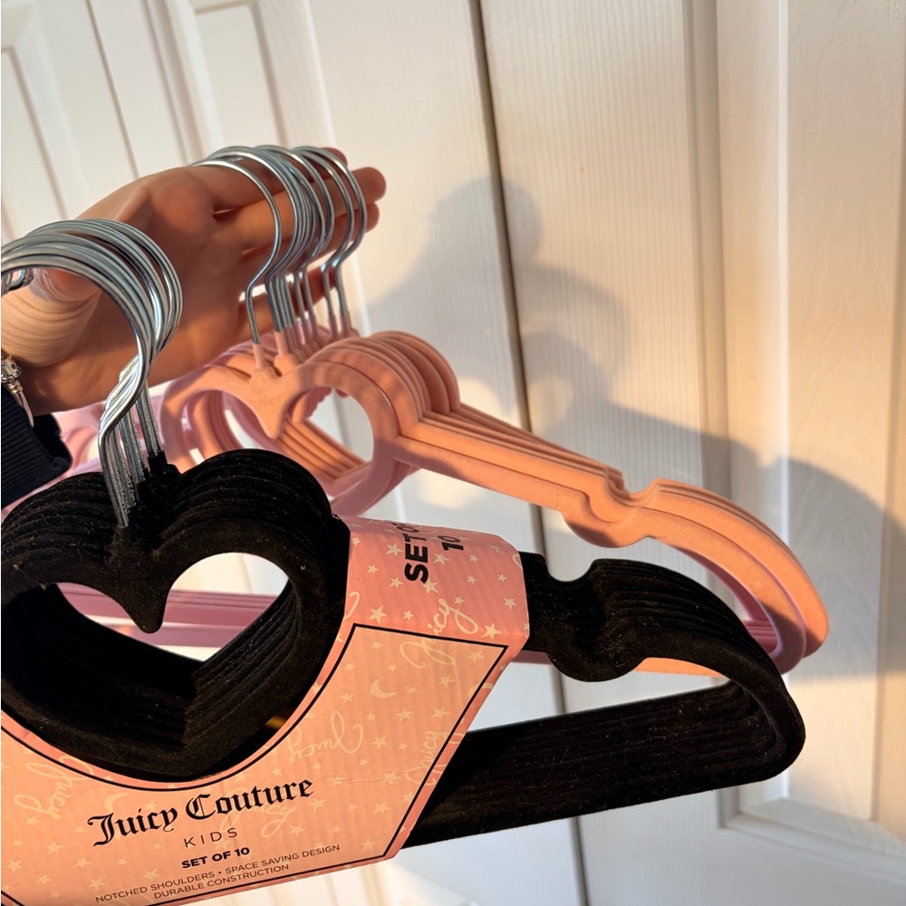 Juicy Couture Pink and Black Hangers Set